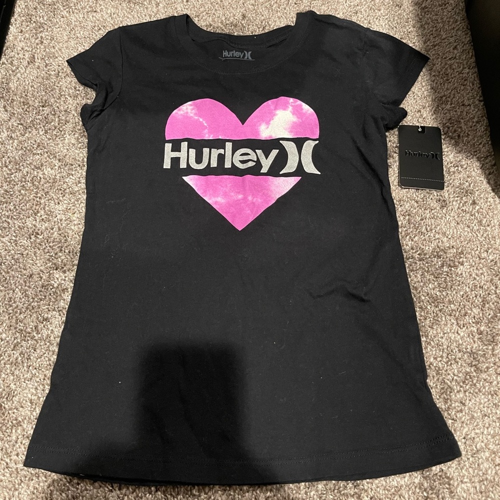 Hurley Black T-Shirt Girls Size Large